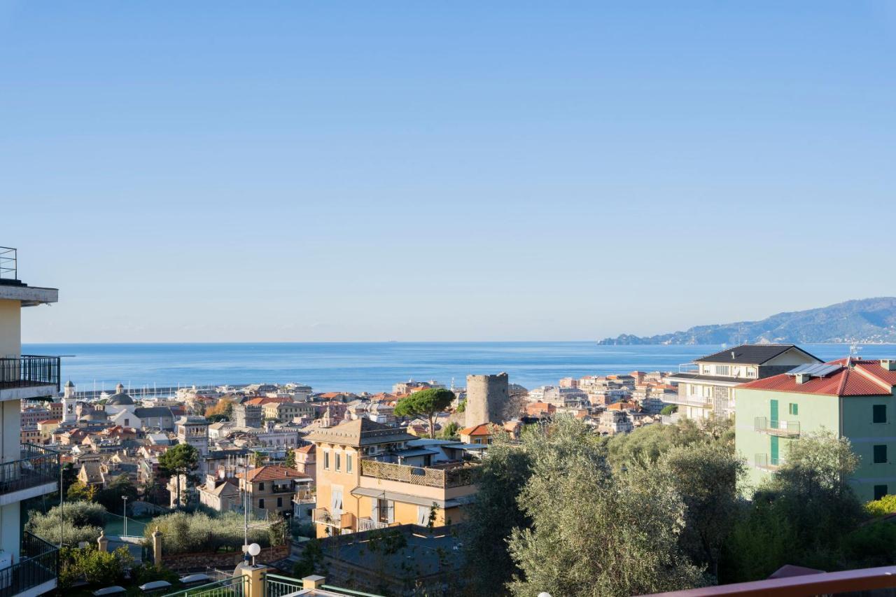 Appartement 093 - Casa Panorama, Vista Mare E Vista Portofino, 500 Metri Centro Di Chiavari, Posto Auto Gratis Incluso Extérieur photo